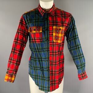 ENGINEERED GARMENTS Size M Red Multi-Color Plaid Cotton Long Sleeve Shirt